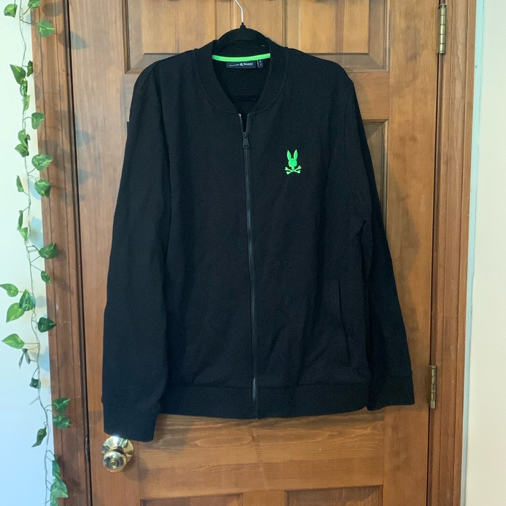 Psycho Bunny XL Zip Up Hoodless Sweatshirt